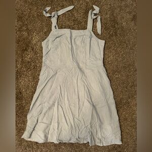 So. blue and white striped sun dress size large